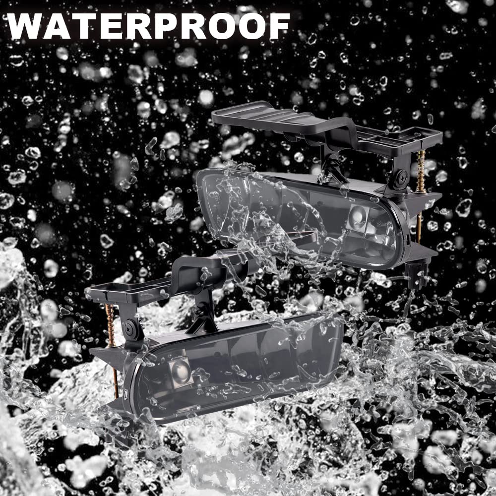 G-PLUS 99-02 Compatible with Chevy Silverado 1500 2500/00-06 Tahoe Suburban / 01-02 Silverado 3500 Fog Light Lamps Compatible with Bulbs Smoke Color 1 Pair (Smoky)