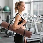 ILILI Yoga Mat, 72x25×0.3 Inch(183cmx63cmx8mm), TPE Exercise Mat, Tear-Resistant, Fitness Yoga Mat with Carrying Strap, Ideal for Yoga, Pilates, Home Workouts, Stretching & All Fitness Routines