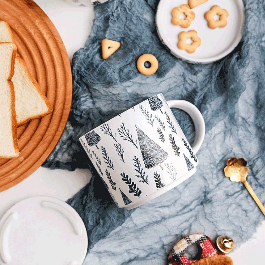 Tasse Kaffeebecher Multifunktionsbecher, Große 15,1-Unzen-Kaffeetasse Mit Deckel, Weihnachtlicher Mikrowellengeeigneter Trinkbecher for Milchkaffeesaft Teetasse Kaffeetassen (Color : Animal)