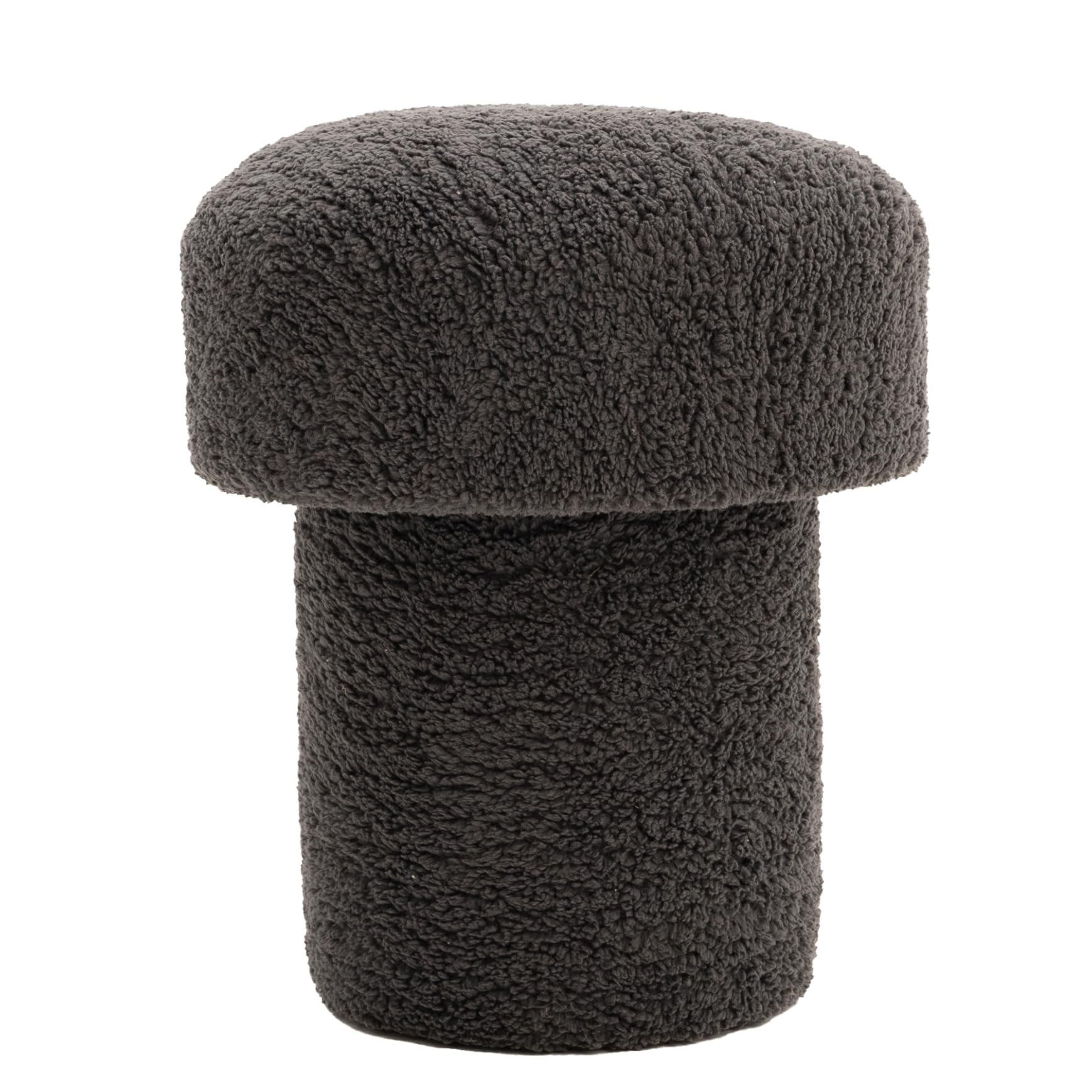 Dekorist Pilz Pouf Hocker – Schwarzer Pouf, 40x40x42 cm