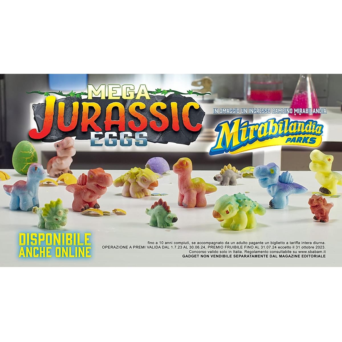 #sbabam Funny Box Mega Jurassic Eggs, zabawka od 3 lat, 3 sztuki, zabawka dinozaura dla dzieci urodzonych z magicznych jaj – idealna jako prezent dla dziecka