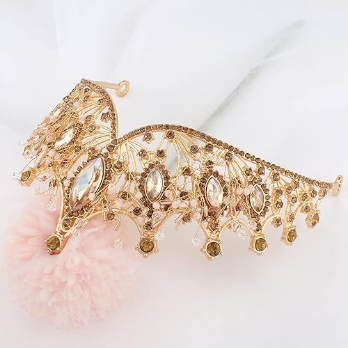 Vista 30 de COCIDE Corona de plata para mujer, corona barroca de reina y tiara para mujer, diadema de cristal, corona de sirena, tiaras de princesa, accesorios