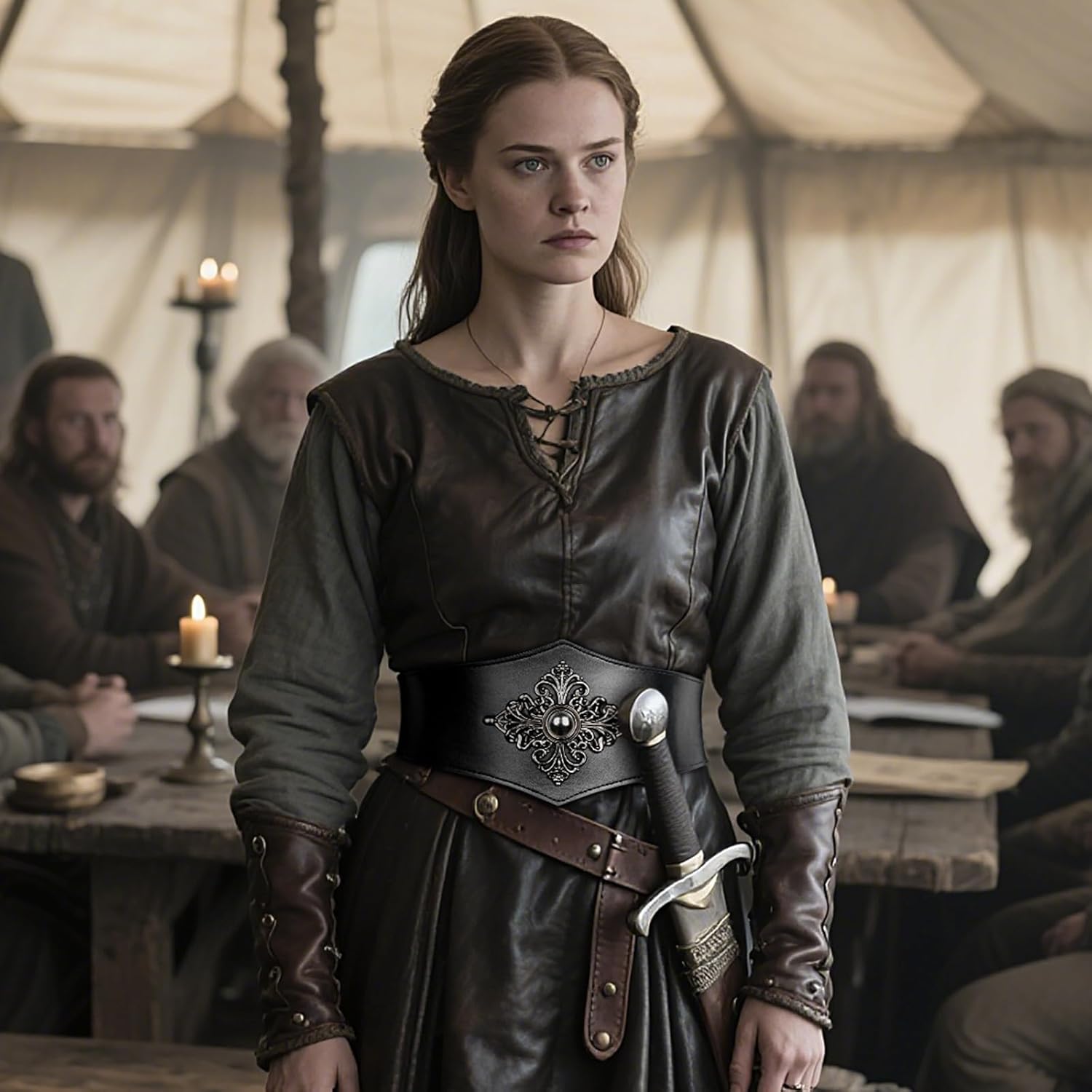 L'VOW Women's Viking Corset Belt - Renaissance Cinch Belt for Halloween Pirate Medieval - Image 5