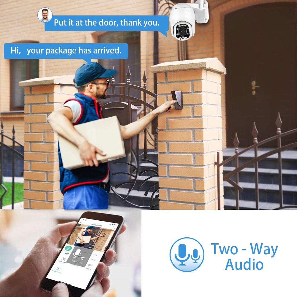 Nеw Dеаl Aottom 1080P WiFi Camera, Security Camera Outdoor Indoor, PTZ IP Dome Camera for Home 2-Way Audio, Motion Detection, IP66 Waterproof, Support 128G SD Card (Without)