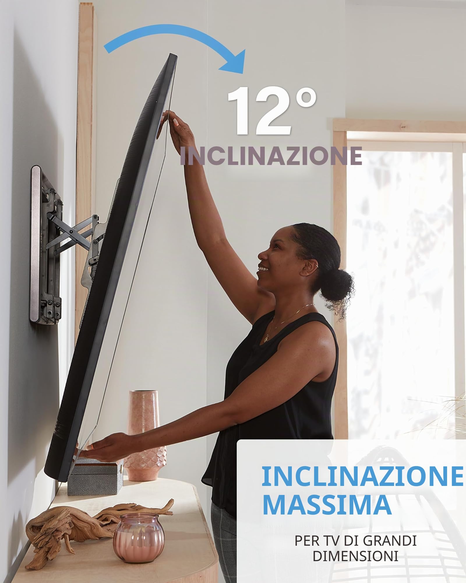 Sanus VLT7-B2 (Nero) Staffa TV inclinabile e Girevole da 42-90"