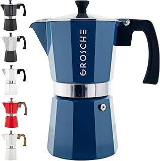 GROSCHE Blue Stovetop Espresso Maker