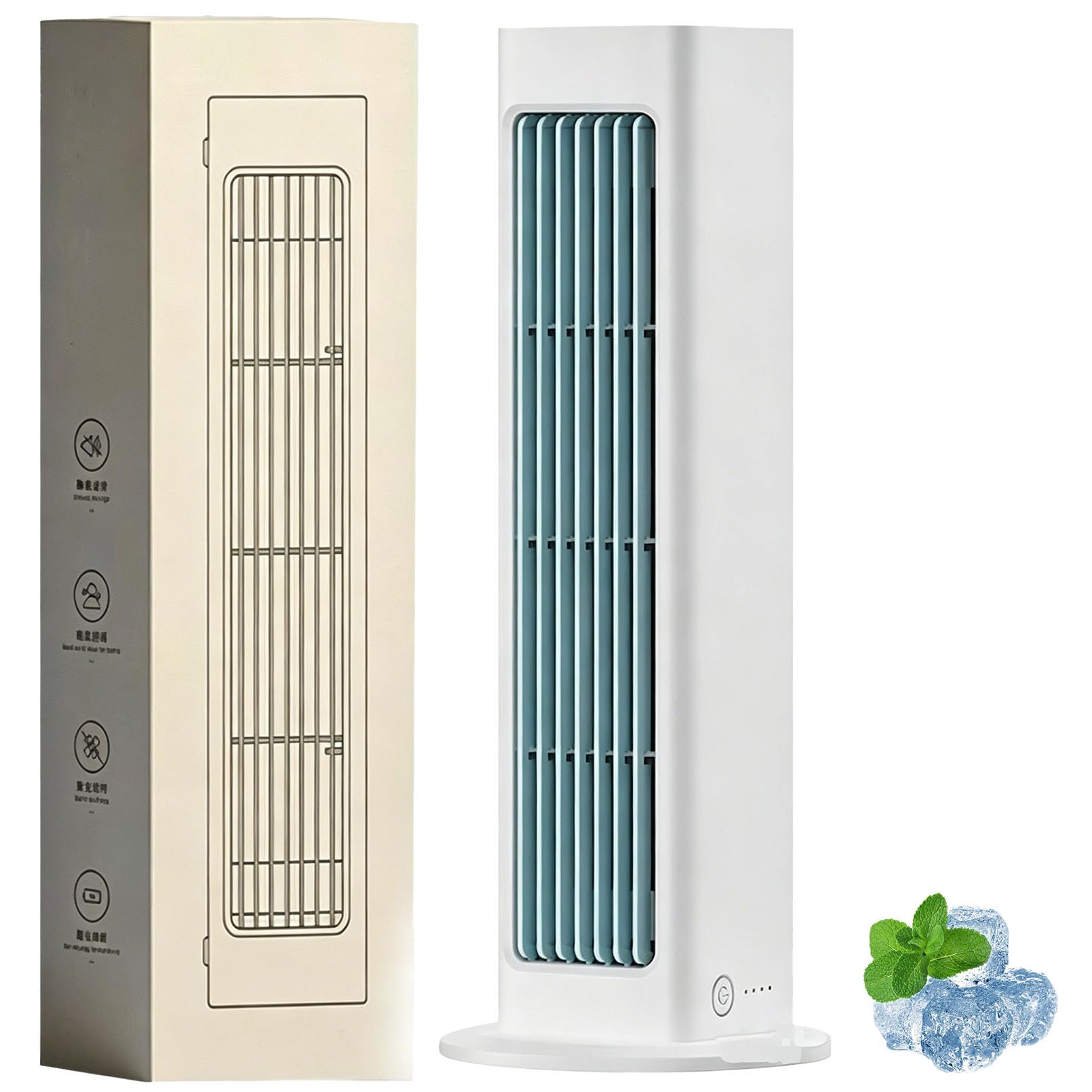 Epicoolerfan BreezaPro 2.0 Tragbarer Ventilator, Kompakt, Leise, Weiß