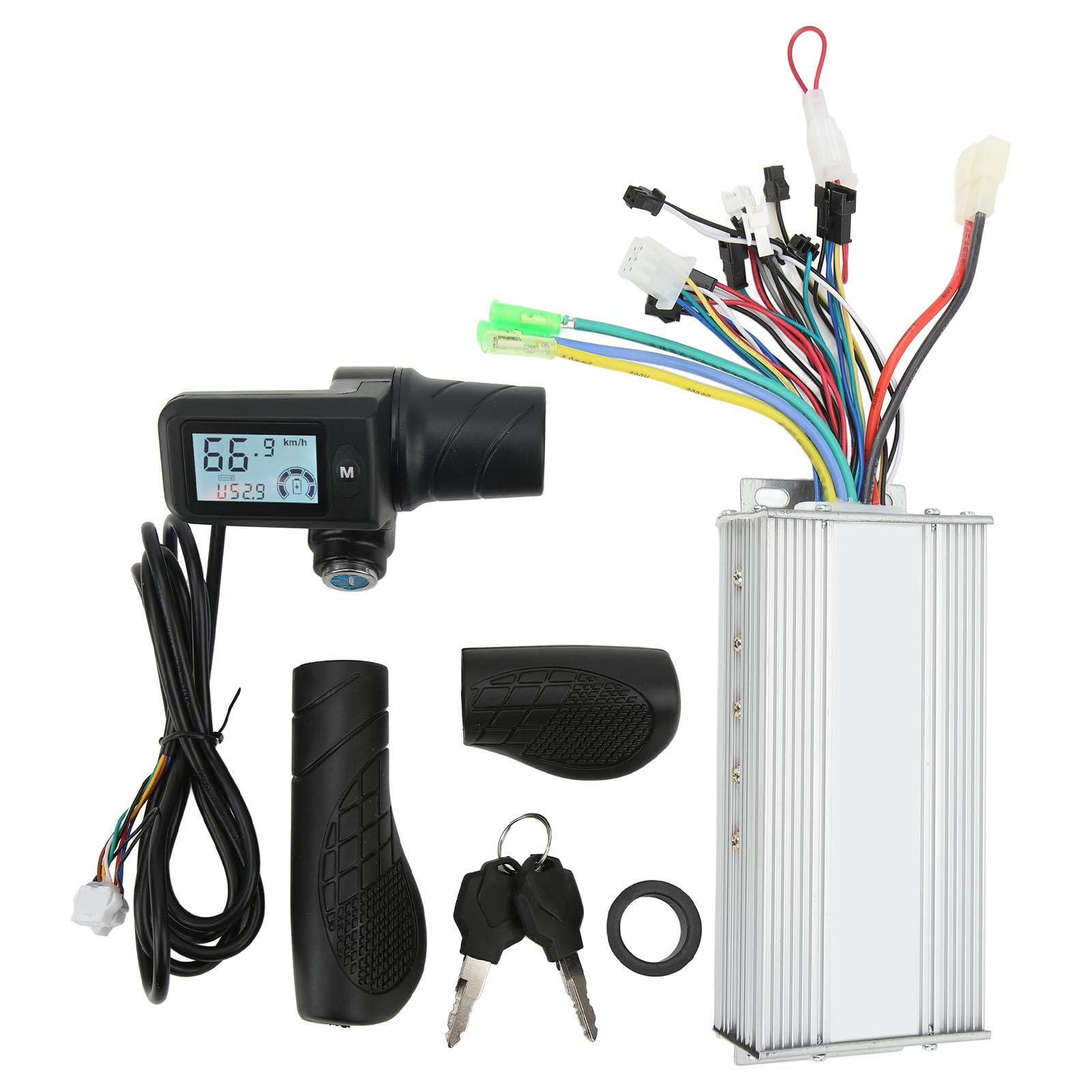 36V 48V 1000W Elektrofahrradmotor Bürstenloser Controller 805 LCD-Panel Geteilter Gasgriff für 22,5-mm-Lenker