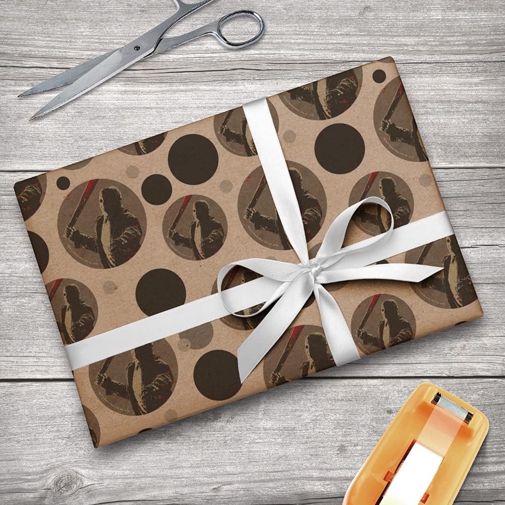 GRAPHICS & MORE Friday the 13th Jason Character Premium Kraft Gift Wrap Wrapping Paper Roll