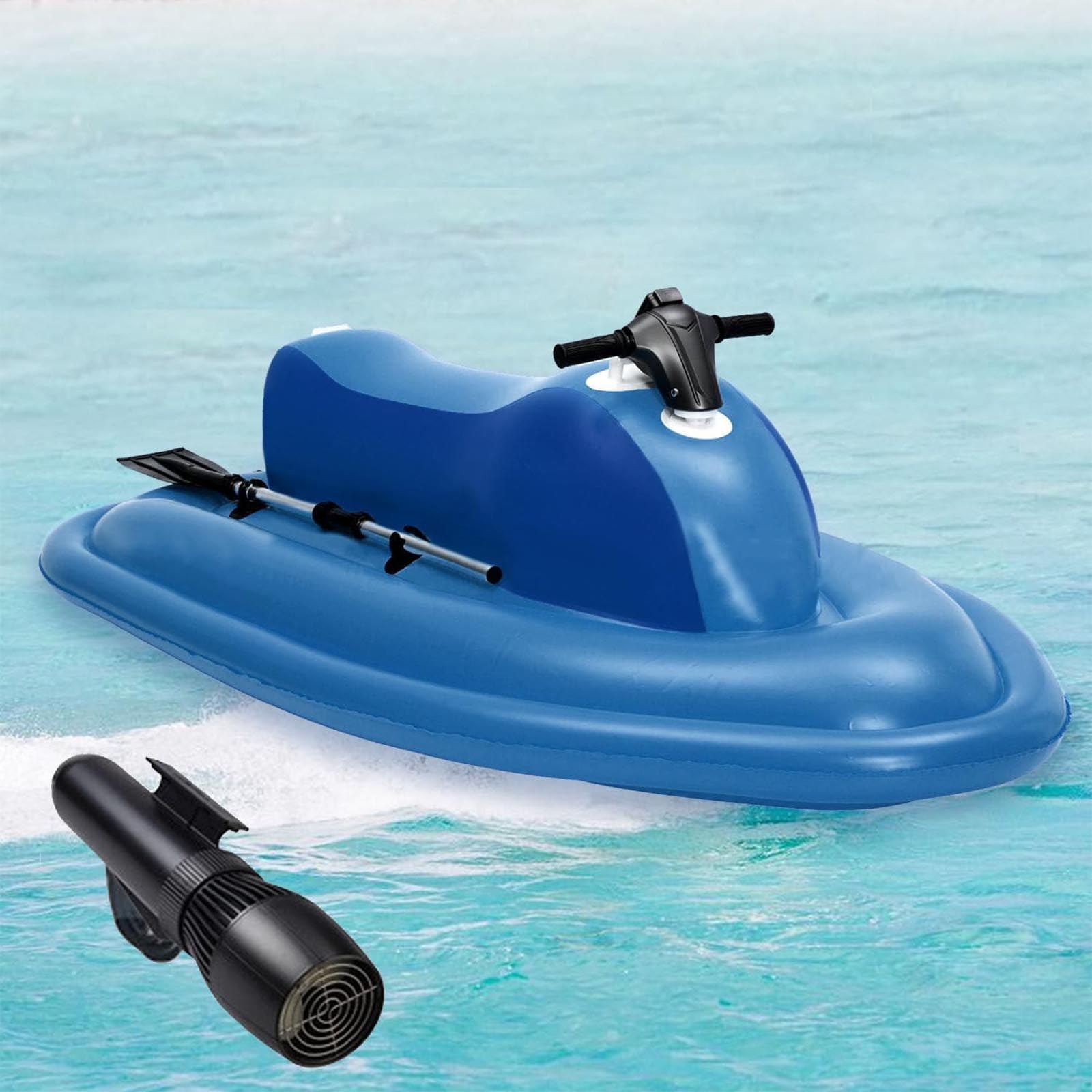 DUXMM Electric Inflatable Boat with Detachable Underwater Scooter, 500W 500W-16000mAh