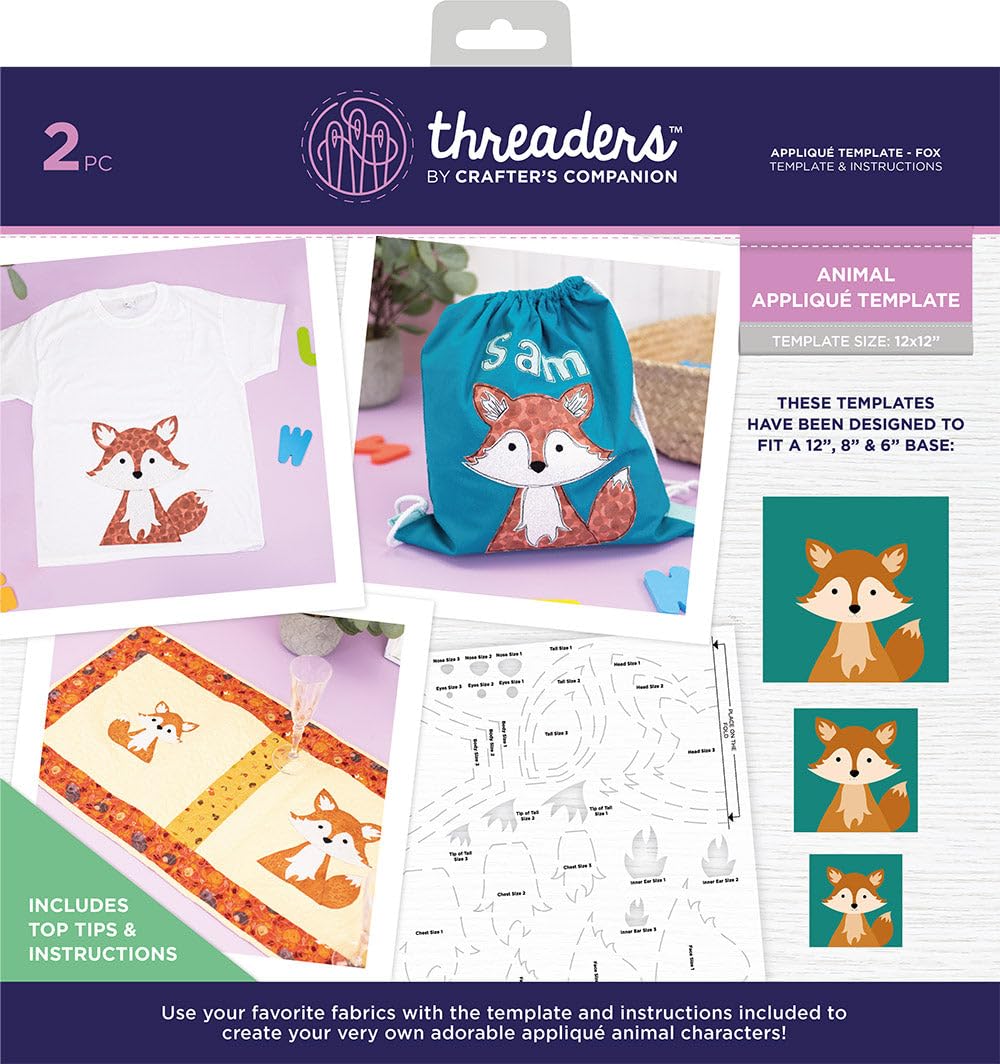 Crafter's Companion Threaders Animal Appliqué Template - Fox