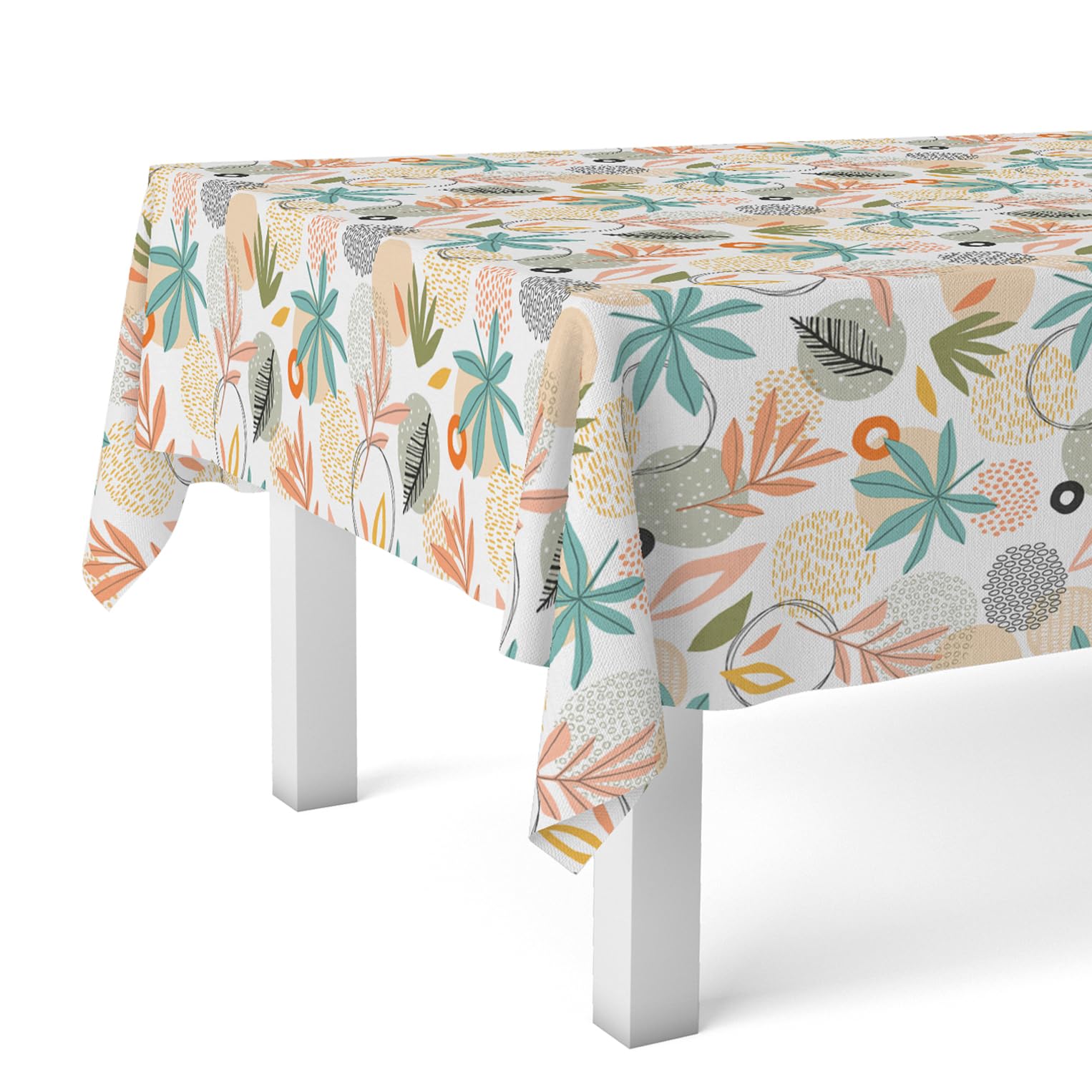 Martina Home Oilcloth Tablecloth Seal Orange 240 x 140 cm