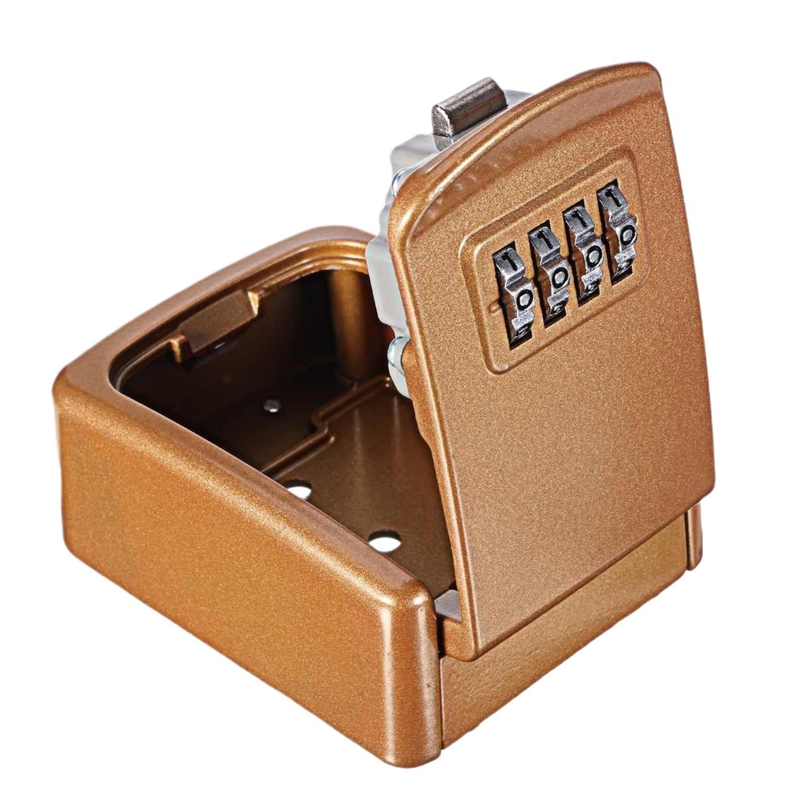 Caja de seguridad impermeable con combinación de 4 dígitos, mini caja fuerte de pared para uso al aire libre, armario de almacenamiento de aleación seguro para llaves y objetos de valor Secret