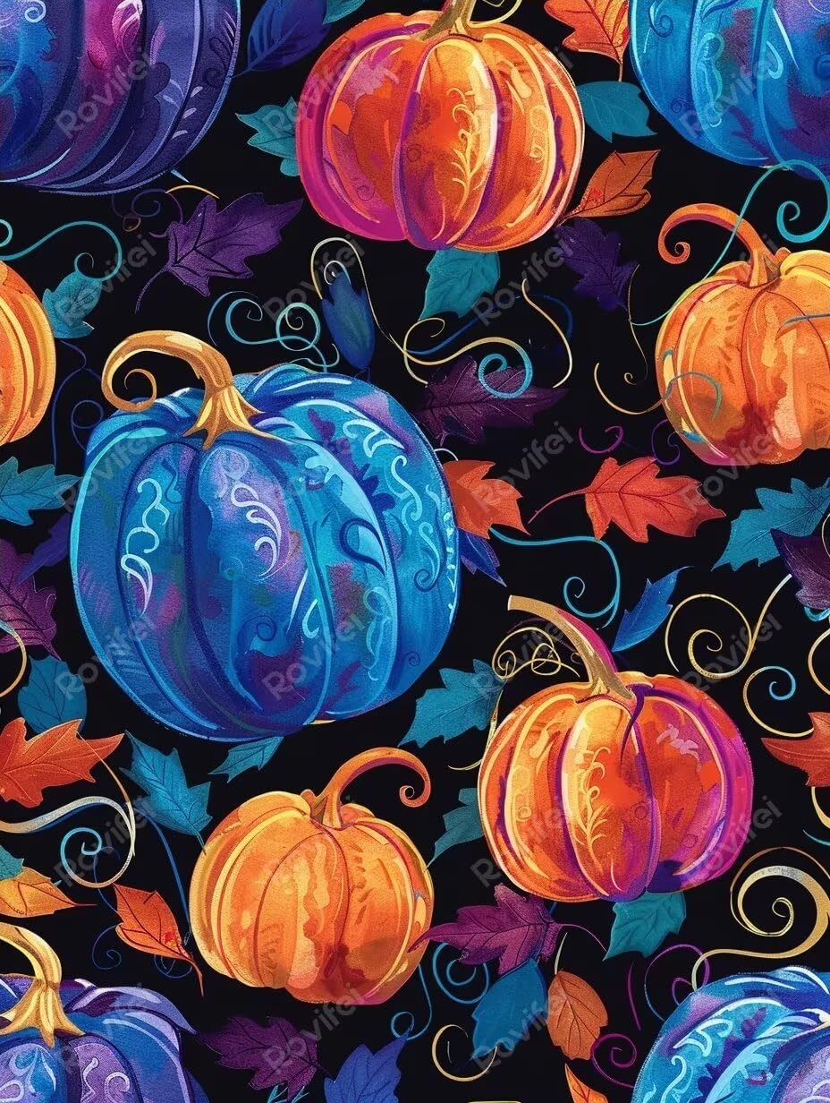 DIY Diamond Painting, Halloween Pumpkin Diamond Art Kits for Adults, Sparkling & Colorful Art Crafts - for Room Decor Home Decor Wall Decor 20x20inch