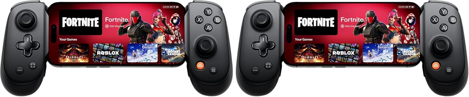 BACKBONE Pro Gaming Controller for iPhone 15/16/17 & Android, USB-C/Bluetooth Controller, Stream Xbox, Play Call of Duty, PlayStation via iOS Remote Play (Pack of 2)