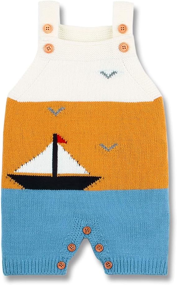 mimixiong Knitted Baby Shortalls Sleeveless Toddler Jumpsuit Spring Summer Clothes