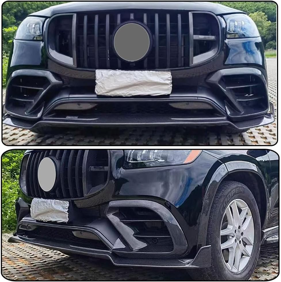 Carbon Fiber Front Bumper Air Vent Outlet Covers for Mercedes Benz X167 GLS63 AMG 2020-2025 Front Fog Lamp Grill Air Vent Cover