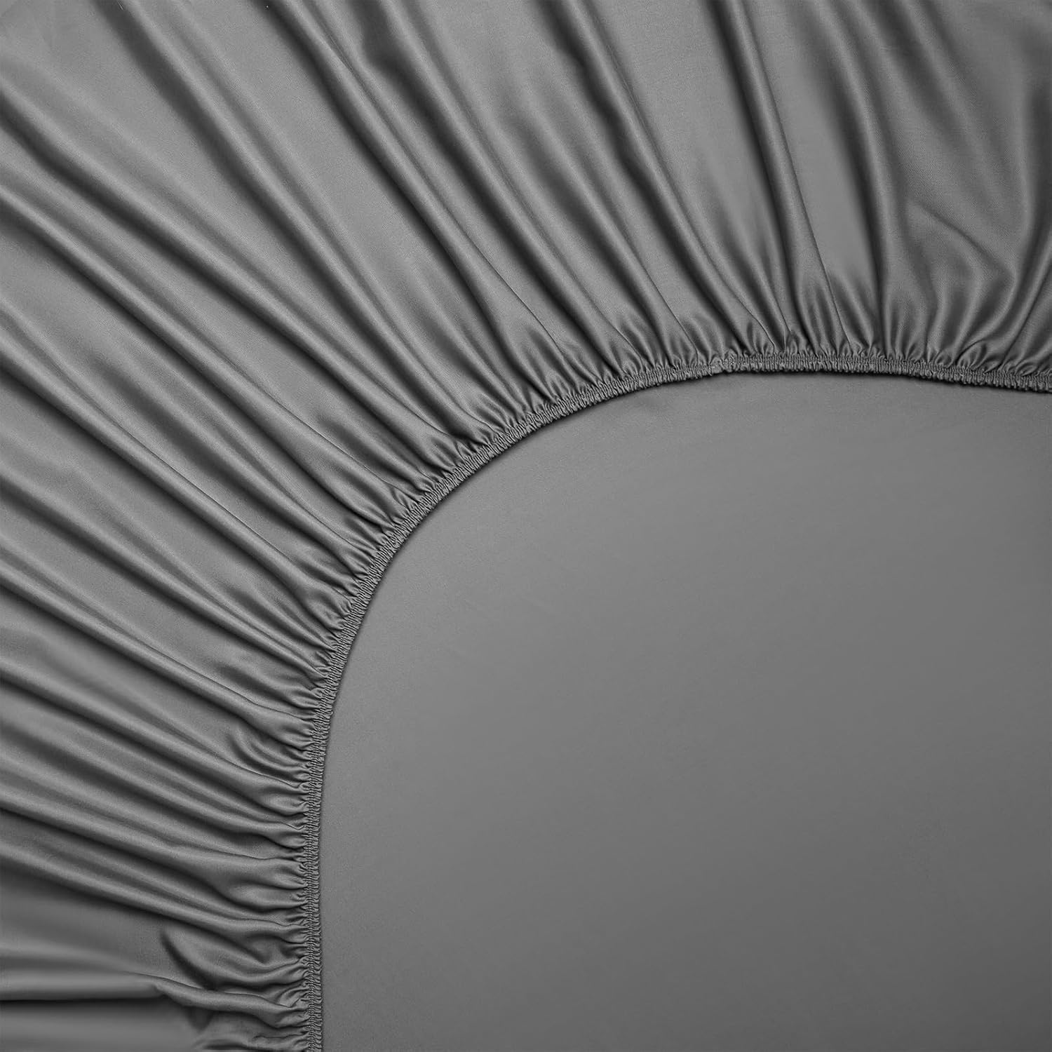 HYPREST 100% Eucalyptus Tencel Sheets Queen - 18 Inch Deep Pocket Cooling for Hot Sleepers Lyocell Luxury Grey Silky Soft - Image 6