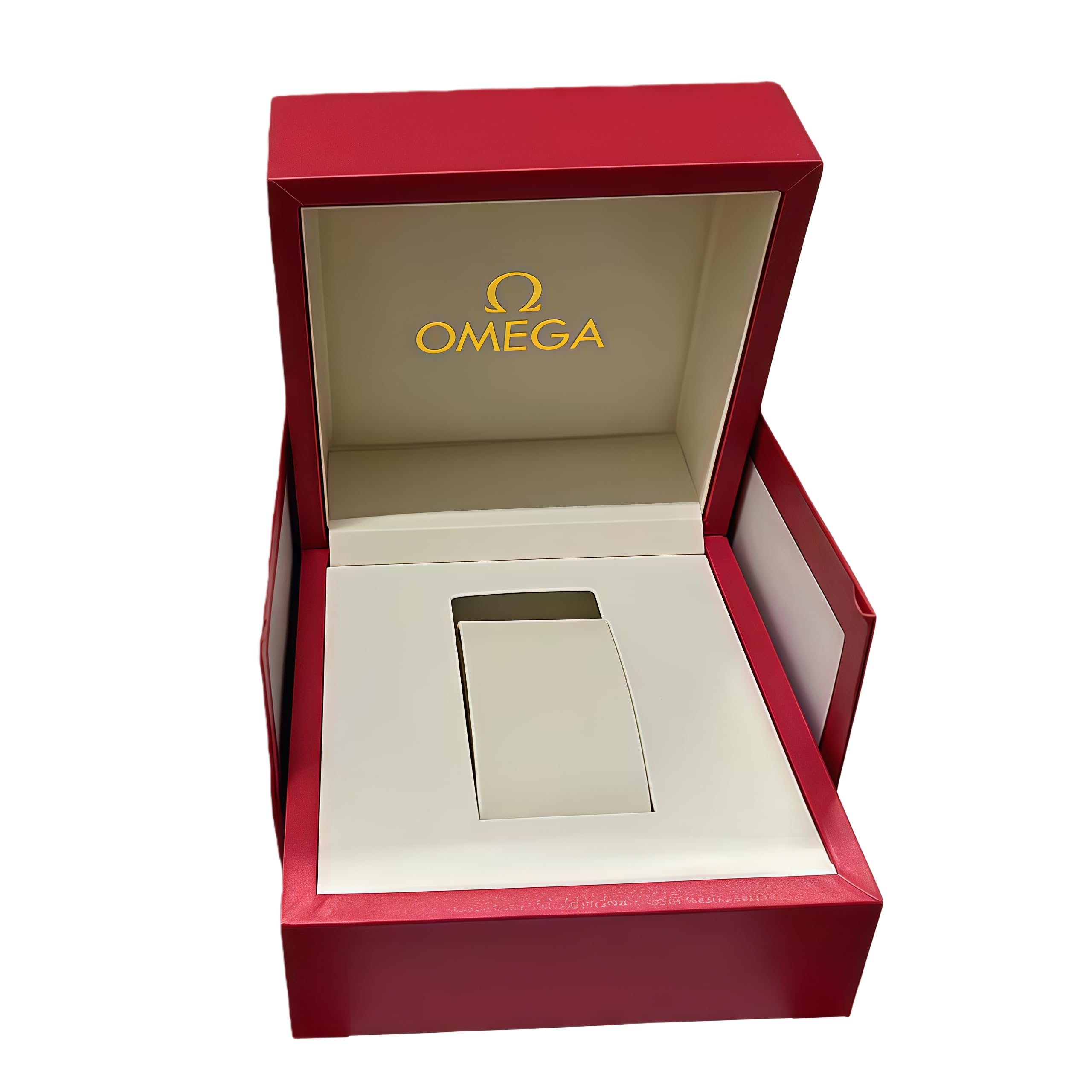 Clásico Estilo Reloj Exhibición Estuche Única Rejilla Rojo Almacenamiento Caja Extraíble Cojín Protección Soporte para Omega