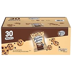 Famous Amos Original Recipe Chocolate Chip Bite-Size Cookies, 30 Pack Box, 30 oz