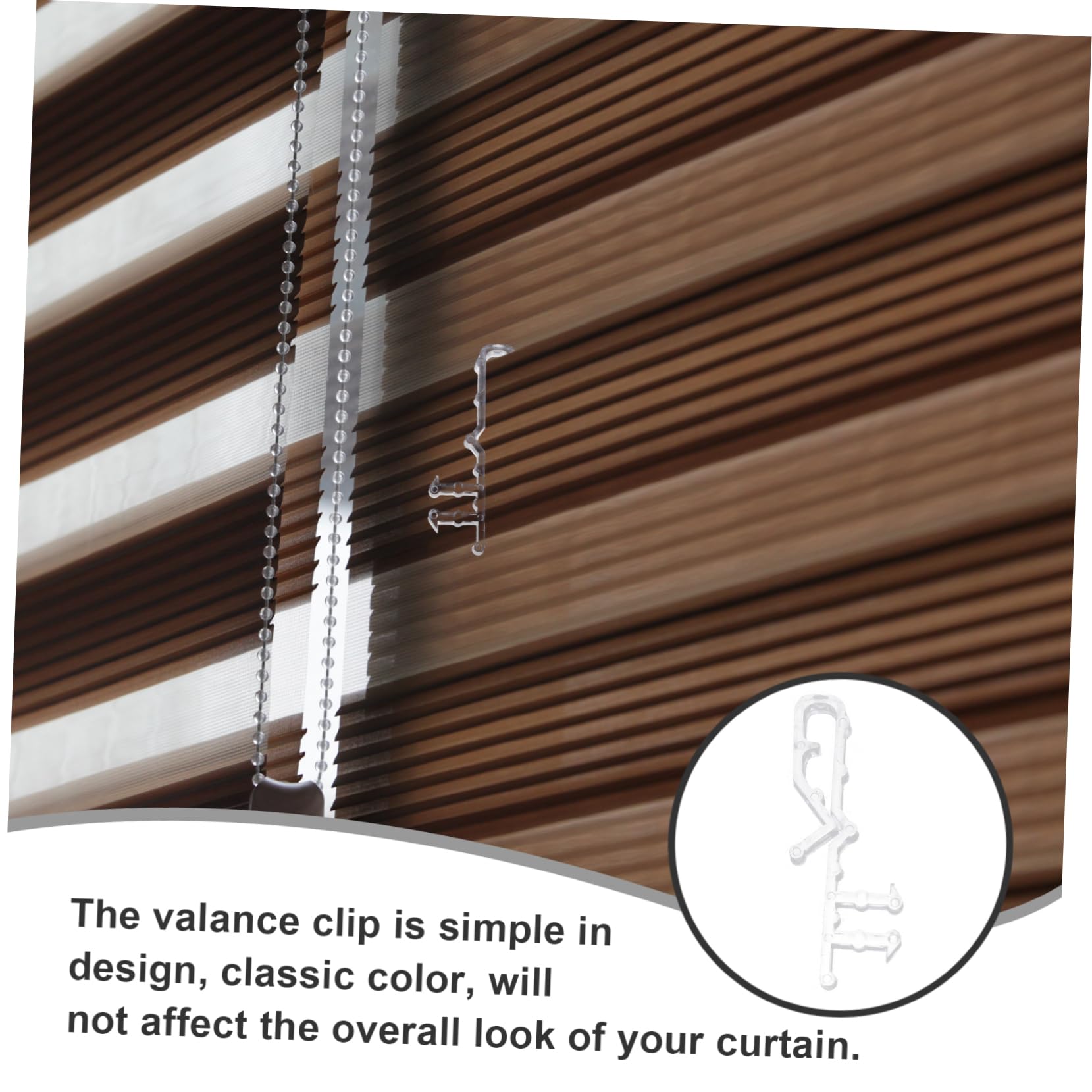 SOLUSTRE 8Pcs Valance Clips Wear Resistant Curtain Clamps for Blinds Secure Grip for Vertical Blinds Lightweight and Portable for Home and Office Use