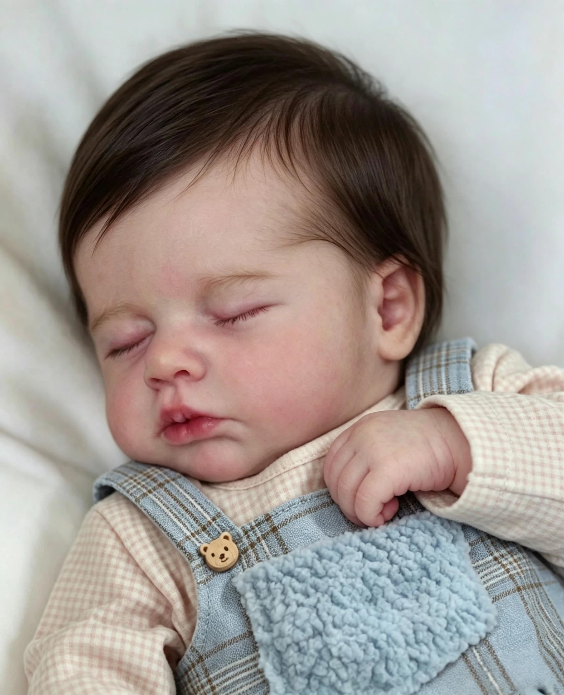 Zero pam Reborn Baby Vollvinyl Lebensecht Mädchen, 50CM Reborn Babypuppen Wie Echt mit Haaren, Reborn Puppen Lebensecht mit Bauchnabel, Babypuppen,Lebensechte Babypuppen, Reborn Baby Für Kinder