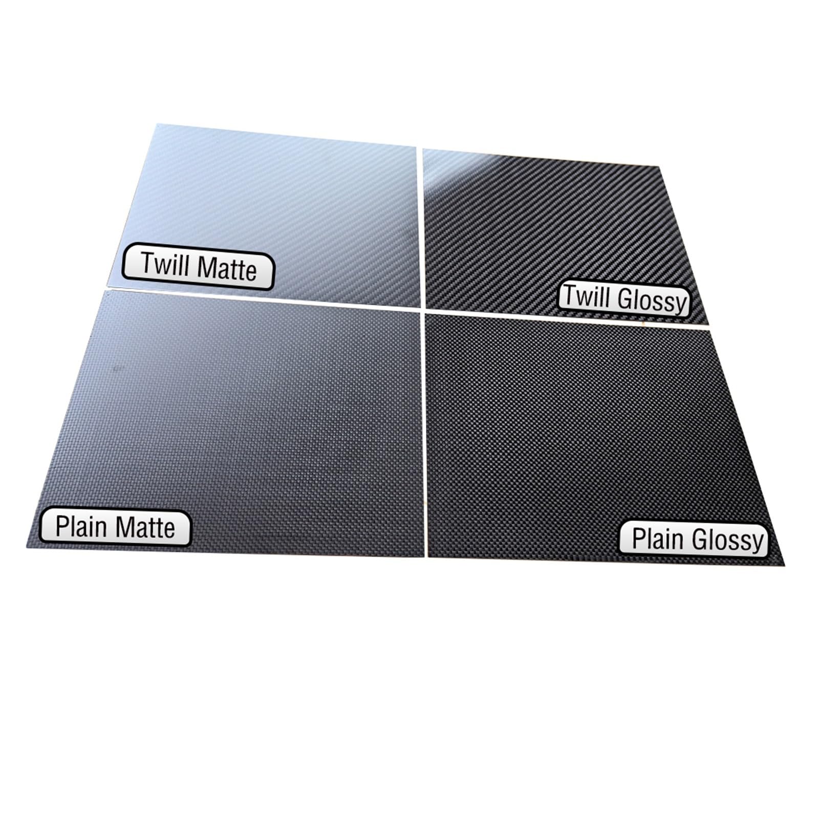 Scheda pannello in lamiera di fibra di carbonio opaca 3K twill