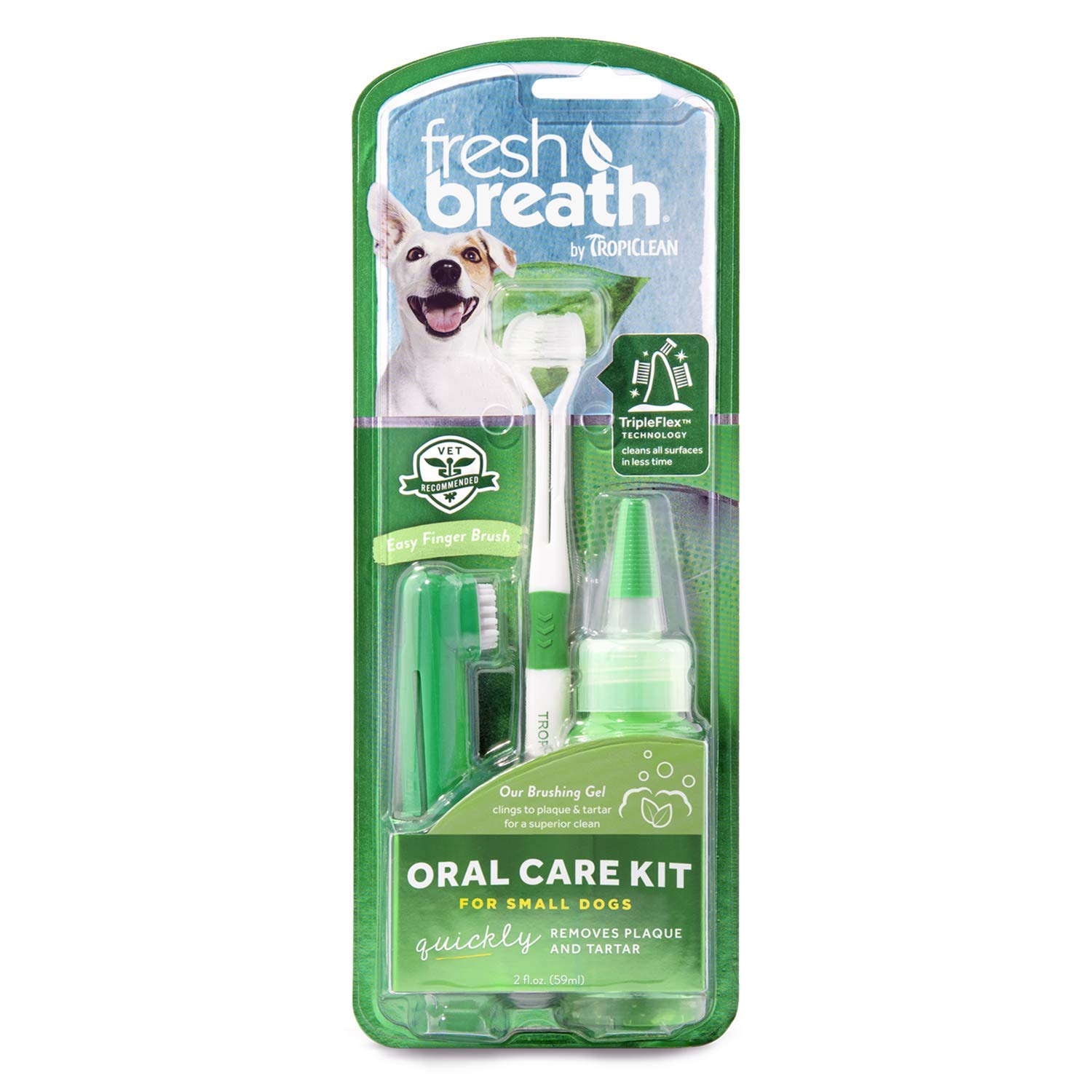 Tropiclean Fresh Breath - Kit de cuidado bucal para perros pequeños - 01282