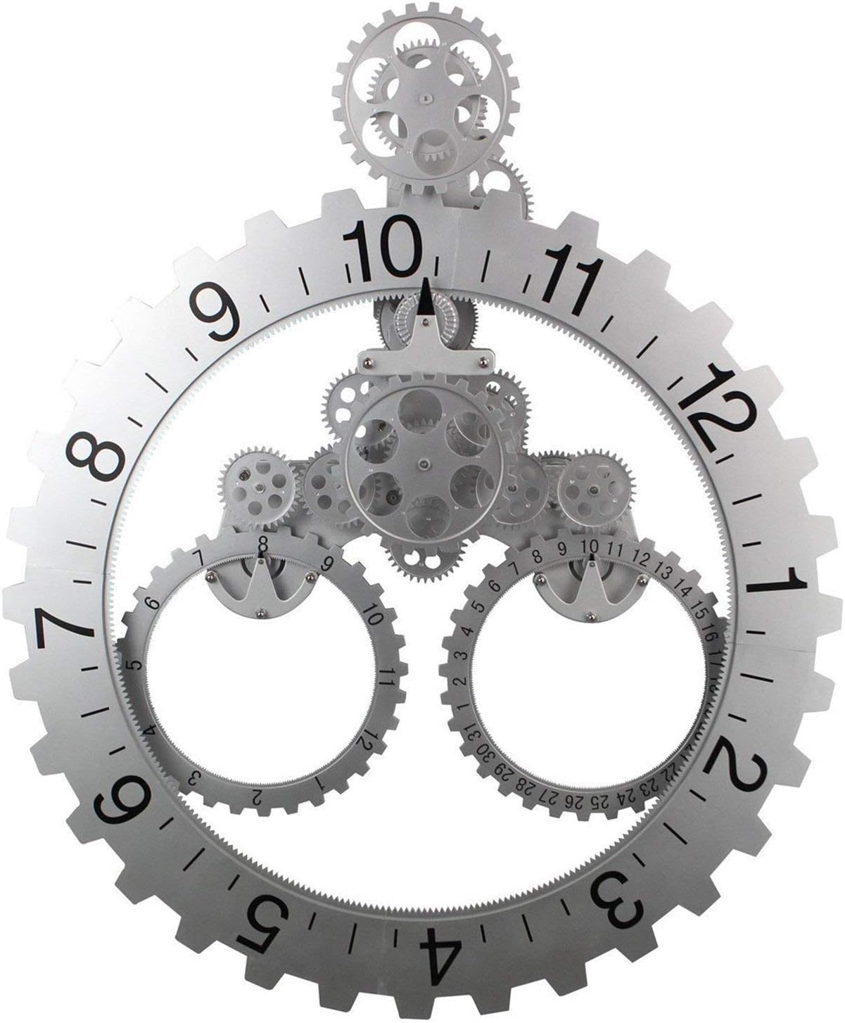 Buy SHISEDECO Large Gear Wheel Hour Wall ClockPremium Plastic，3D