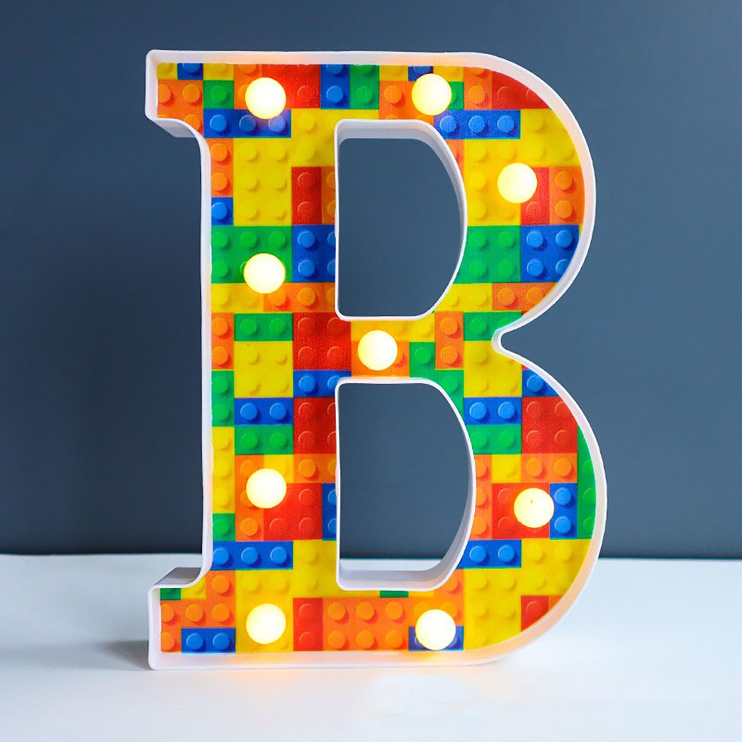 Blocks like LED Marquee Letter Lights, Light Up Letters Glitter Alphabet Letter Sign Battery Powered for Night Light Birthday Party Wedding Girls Gifts Home Bar Christmas Decoration — image 1