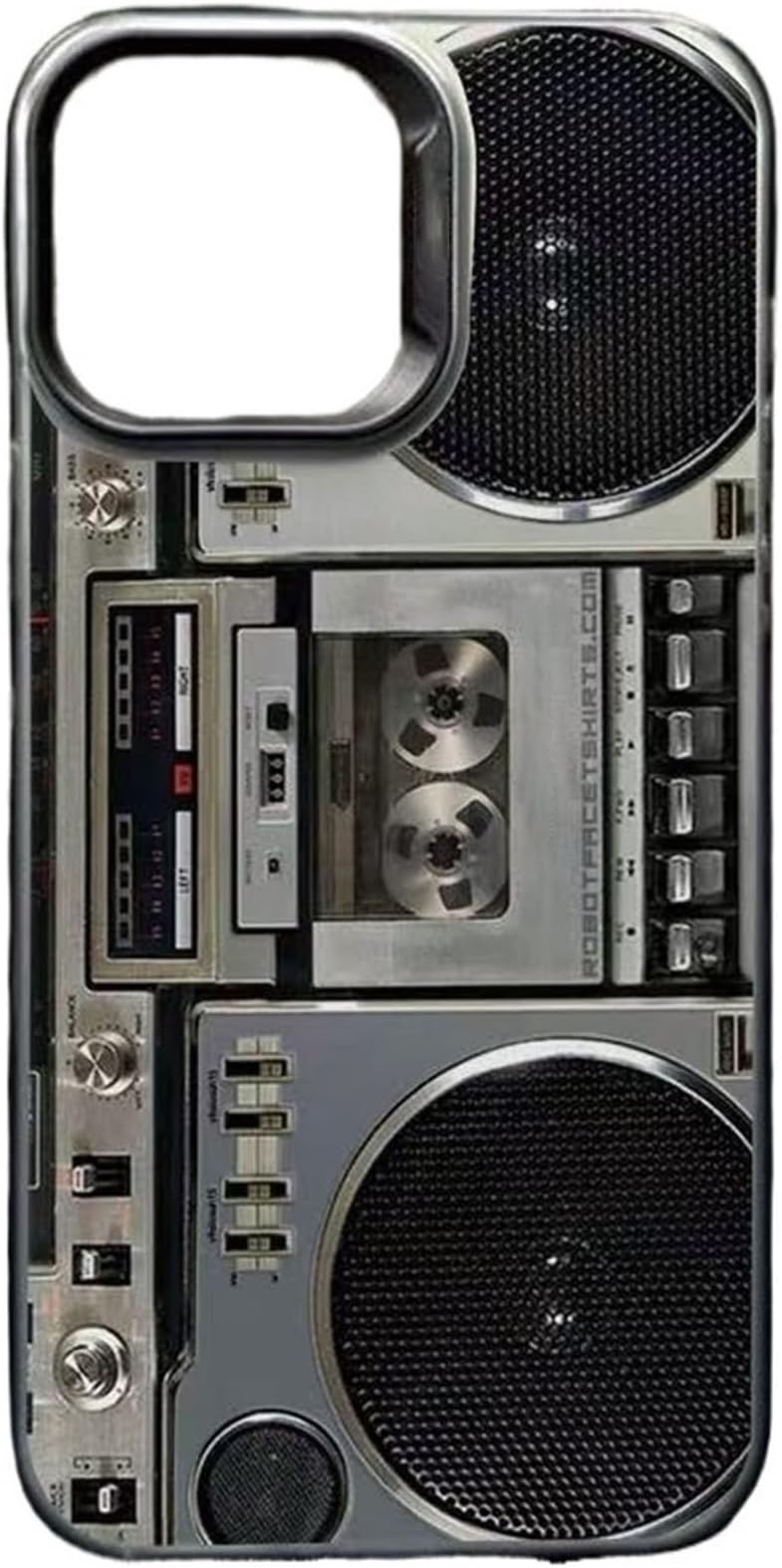 Retro Boombox Cassette Player Pattern Phone Case, Retro Boombox Phone Case,Vintage Tape Design for iPhone 17/16/15/14/13 Pro Max,Shockproof,Wear-Resistant(For iphone 17 pro max)