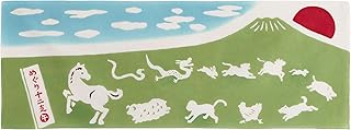 かまわぬ 注染 手ぬぐい (縁起/置物 ・ 生き物 - めぐり十二支 午 / 2026年干支 迎春 お正月) / 日本製 サイズ:33cm×90cm 綿100% 総理
