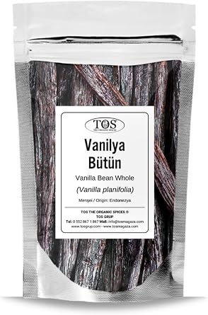 TOS The Organic Spices Vanilya  ubuk - B t n 20 Adet 1. KAL TE Vanilla Planifolia / Vanilla Bean, Endonezya, TOS0534P