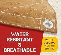 Vista 6 de Lienzo resistente al agua, duradero, 340 g, color marrón, bronceado, CT-T