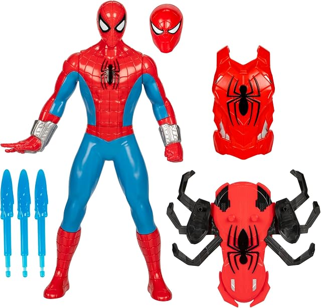 Marvel Spider-Man Thwip Blast Spider-Man Action Figure with Accessories, 11-Inch-Scale (27cm) Super Hero Toys for Kids Ages 4 and Up