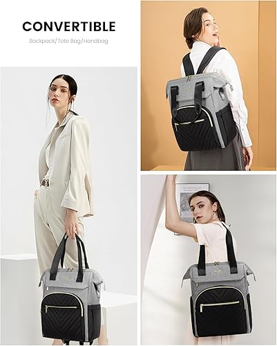 Miniatura 3 de LOVEVOOK Mochila para laptop para mujer, bolsa de trabajo para laptop, bolsa de viaje, mochila para computadora, bolsa para profesores y enfermeras