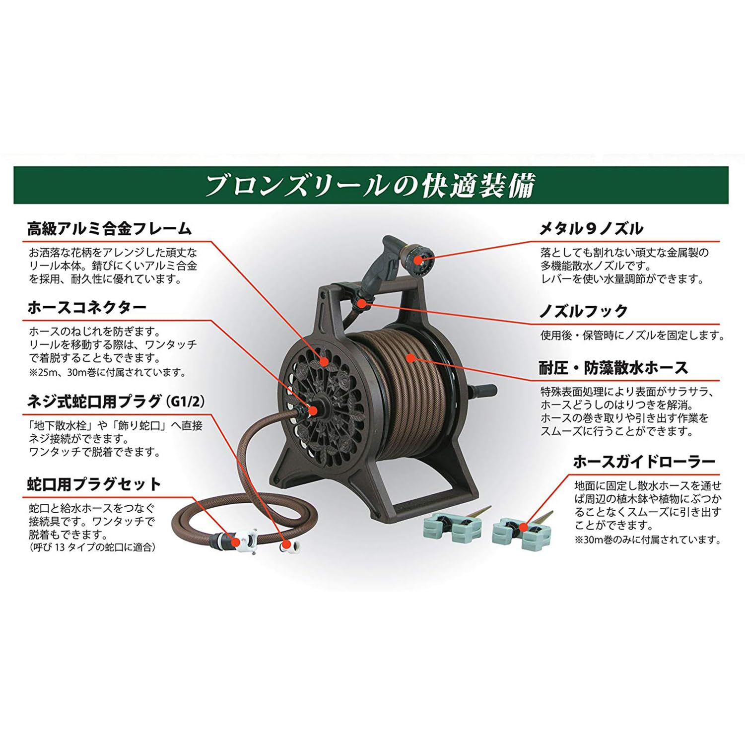 三洋化成 ブロンズホースリール 20m 青銅色 BR4-XT20GO Amazon | 三洋化成 ブロンズホースリール 20m 青銅色 BR4-XT20GO