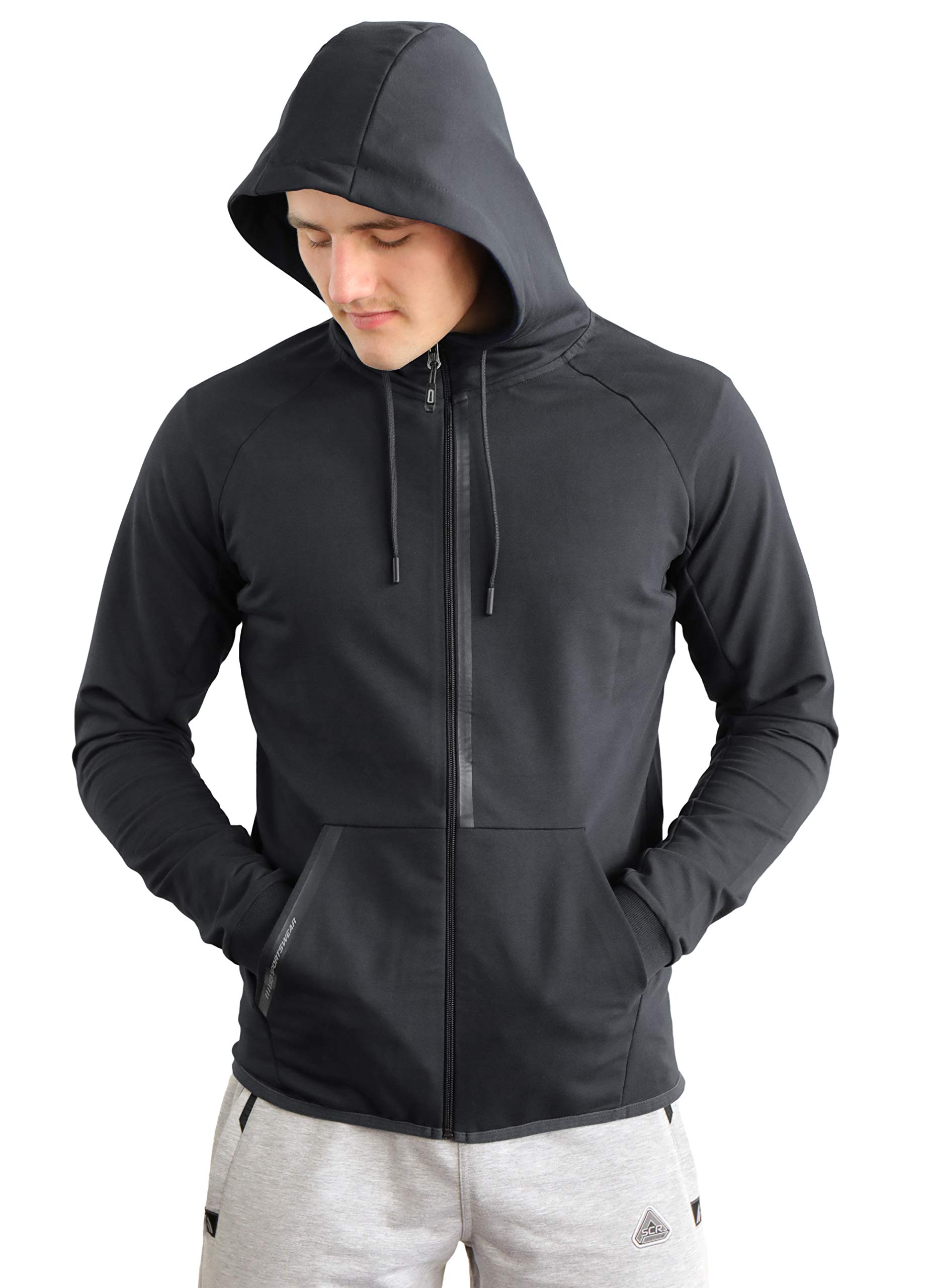 Slim Fit Hoodies For Tall Men Mens Hoodies Full Zip Up Lightweight