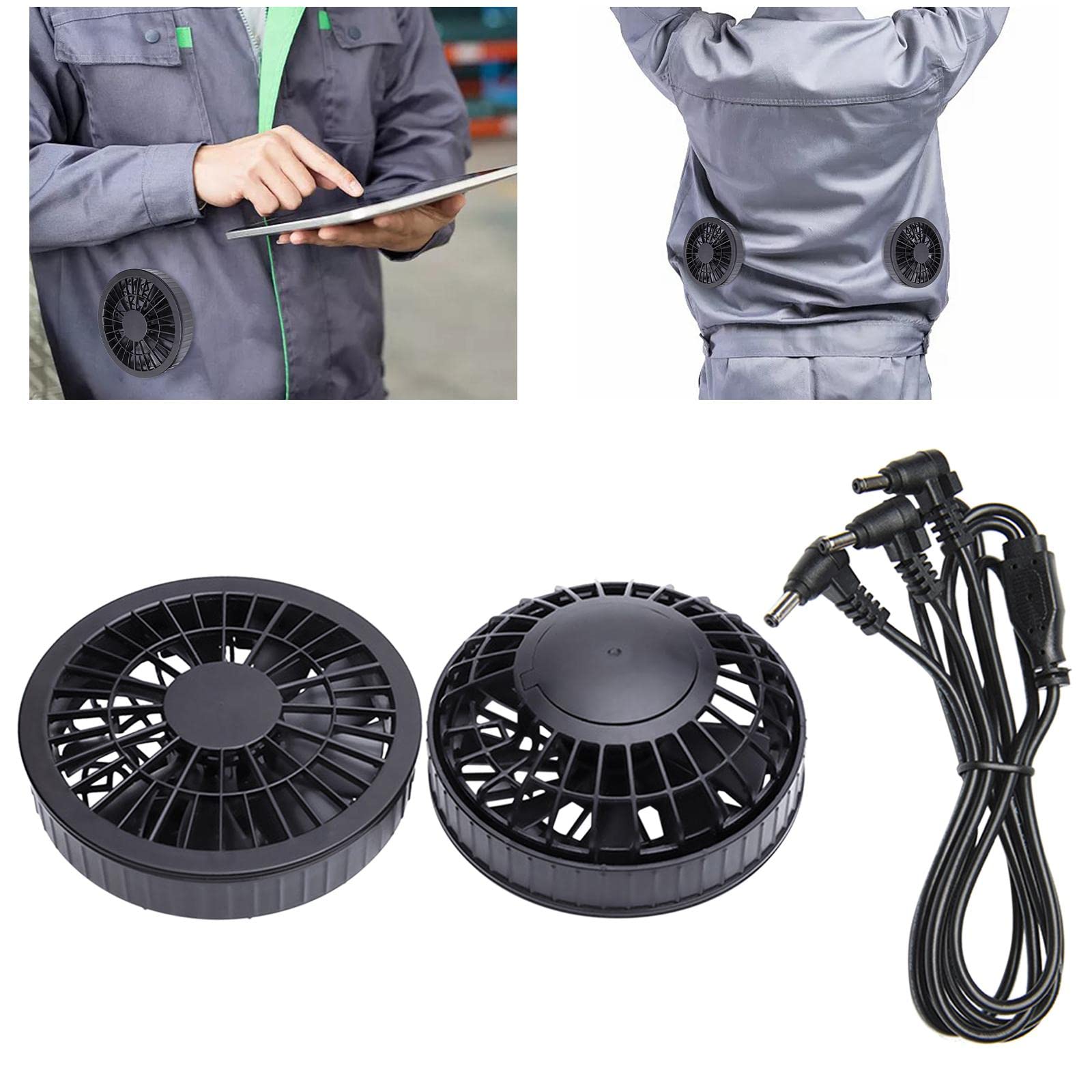 Ventola di raffreddamento per abbigliamento da lavoro, giacca di raffreddamento per lavoratore, grigio, grigio