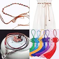 Vista 7 de PH PandaHall 600 yardas de 0.031 in de nailon para cuentas de hilo de cuerda de nudo chino Kumihimo hilo de macramé, cordón de cuerda para macramé