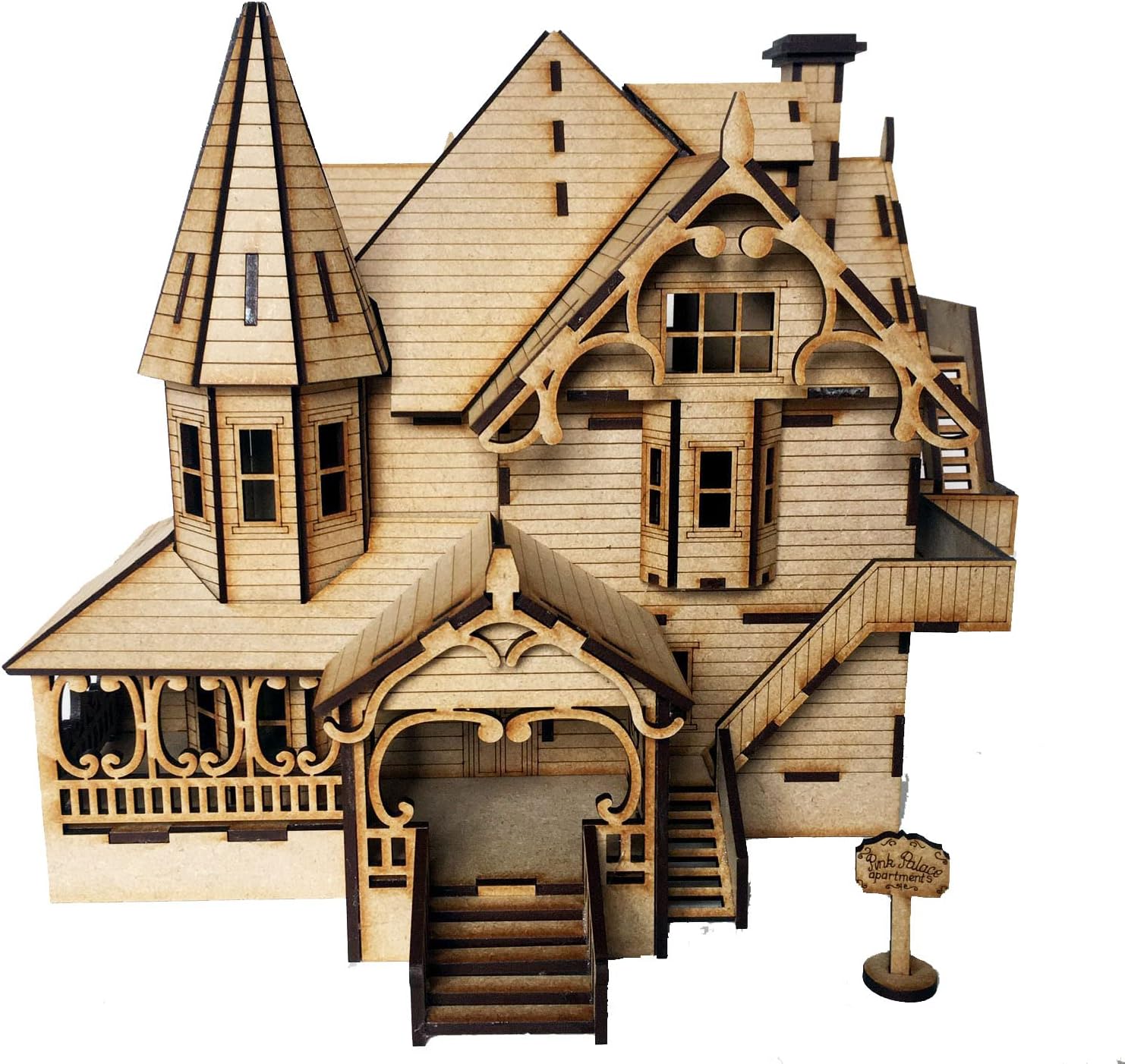 Pink Palace Apartments Coraline Movie Dolls House Model Kit