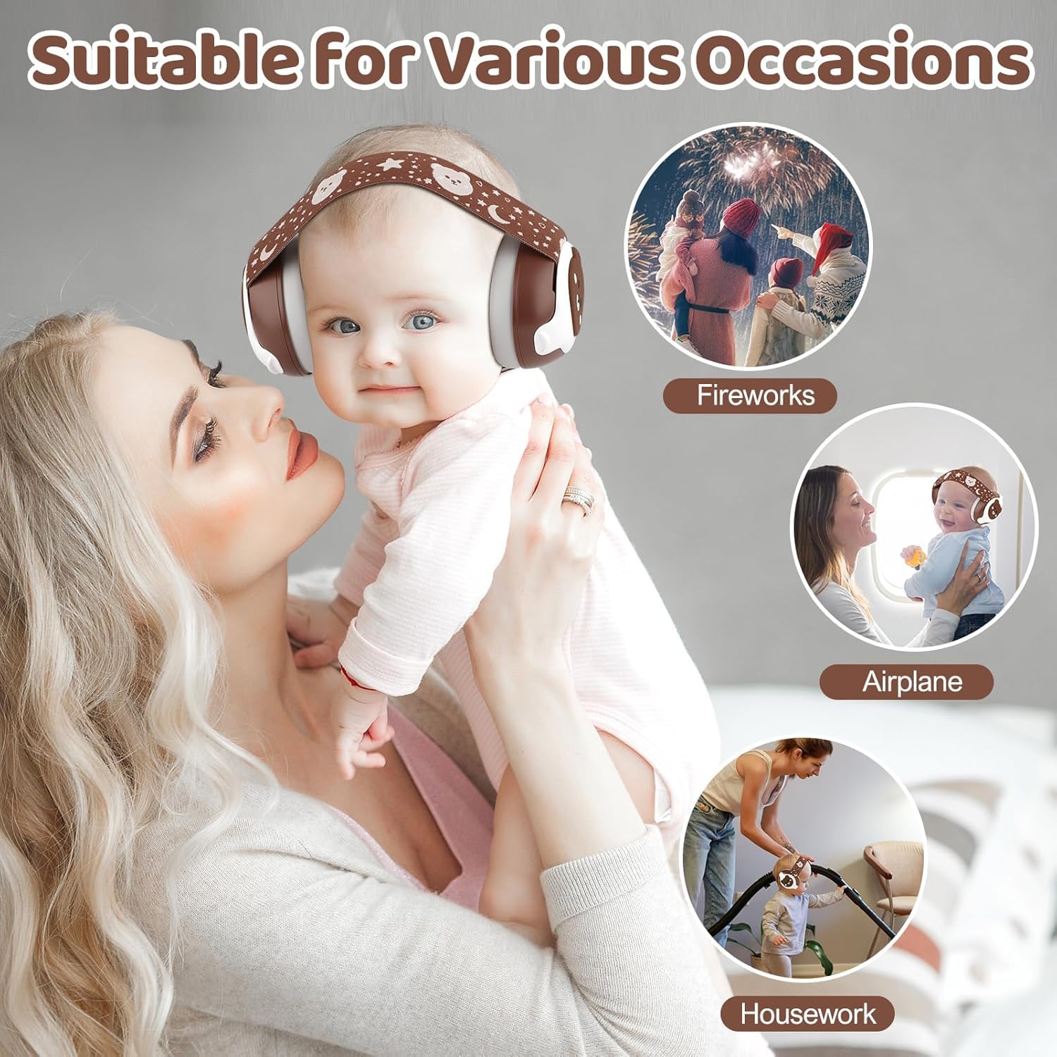 YomauiYee Baby Noise Cancelling Headphones 0-36 Months, 25dB NRR Hearing Protection for Babies & Toddlers - Image 2