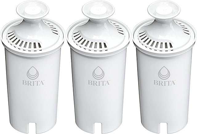 Brita Standard Water Filter Replacements for Pitchers and Dispensers, Lasts 2 Months, Reduces Chlorine Taste and Odor, 3 Count