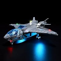 Vista 1 de BRIKSMAX Kit de iluminación LED para LEGO-76248 The Avengers Quinjet - Compatible con el modelo de bloques de construcción Lego Marvel, no incluye