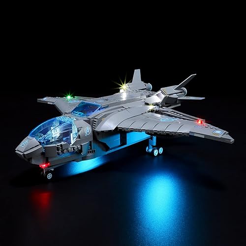 BRIKSMAX Kit de iluminación LED para LEGO-76248 The Avengers Quinjet - Compatible con el modelo de bloques de construcción Lego Marvel, no incluye