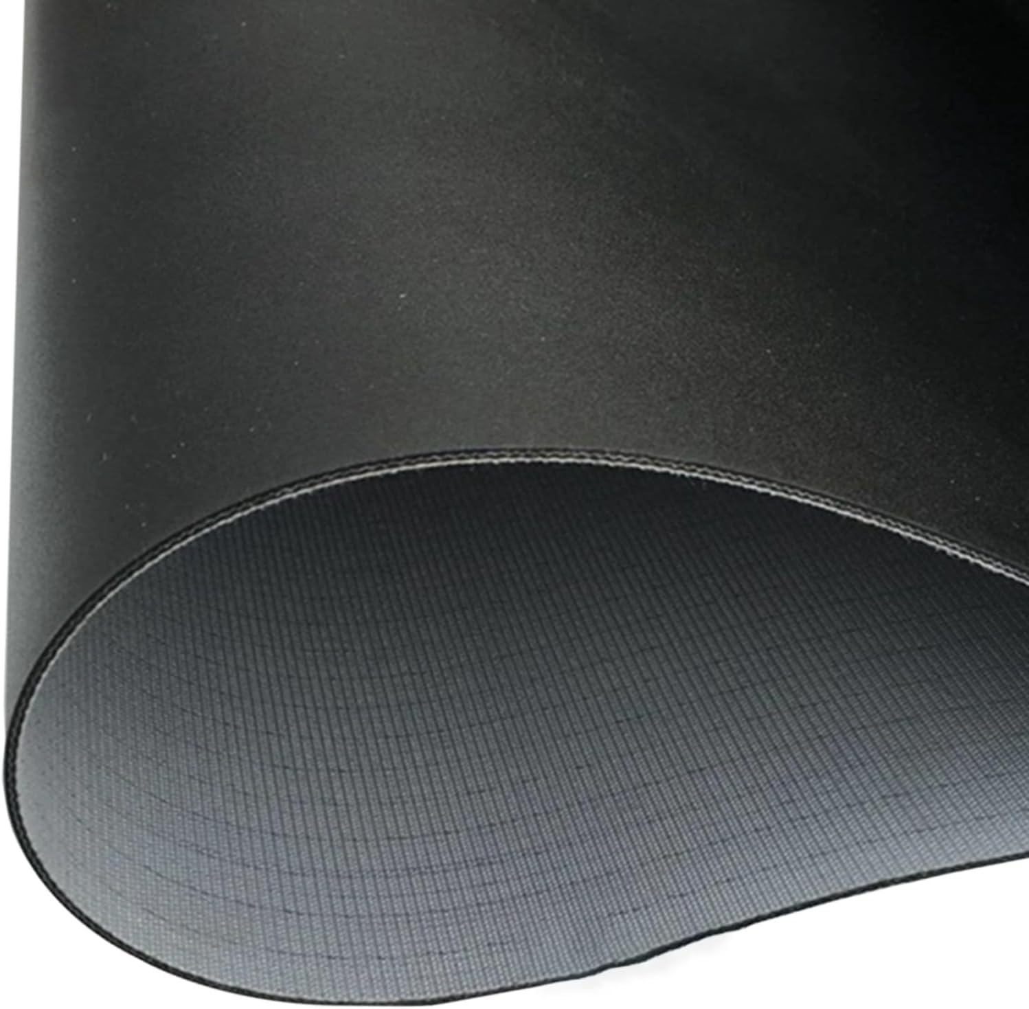Zapasowy czarny przenośnik taśmowy z PCW – grubość 5 mm, szerokość 50 cm, długość 3 m, matowy materiał do przemysłowych stołów przenośnikowych, dostępny w wielu rozmiarach