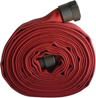 Attack Line Fire Hose, Rubber, 50 ft. L