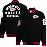 Ultra Game NFL Official Adults Classic Varsity Coaches Jacket Coat - Unisex, Kansas City Chiefs, Team Color, Large