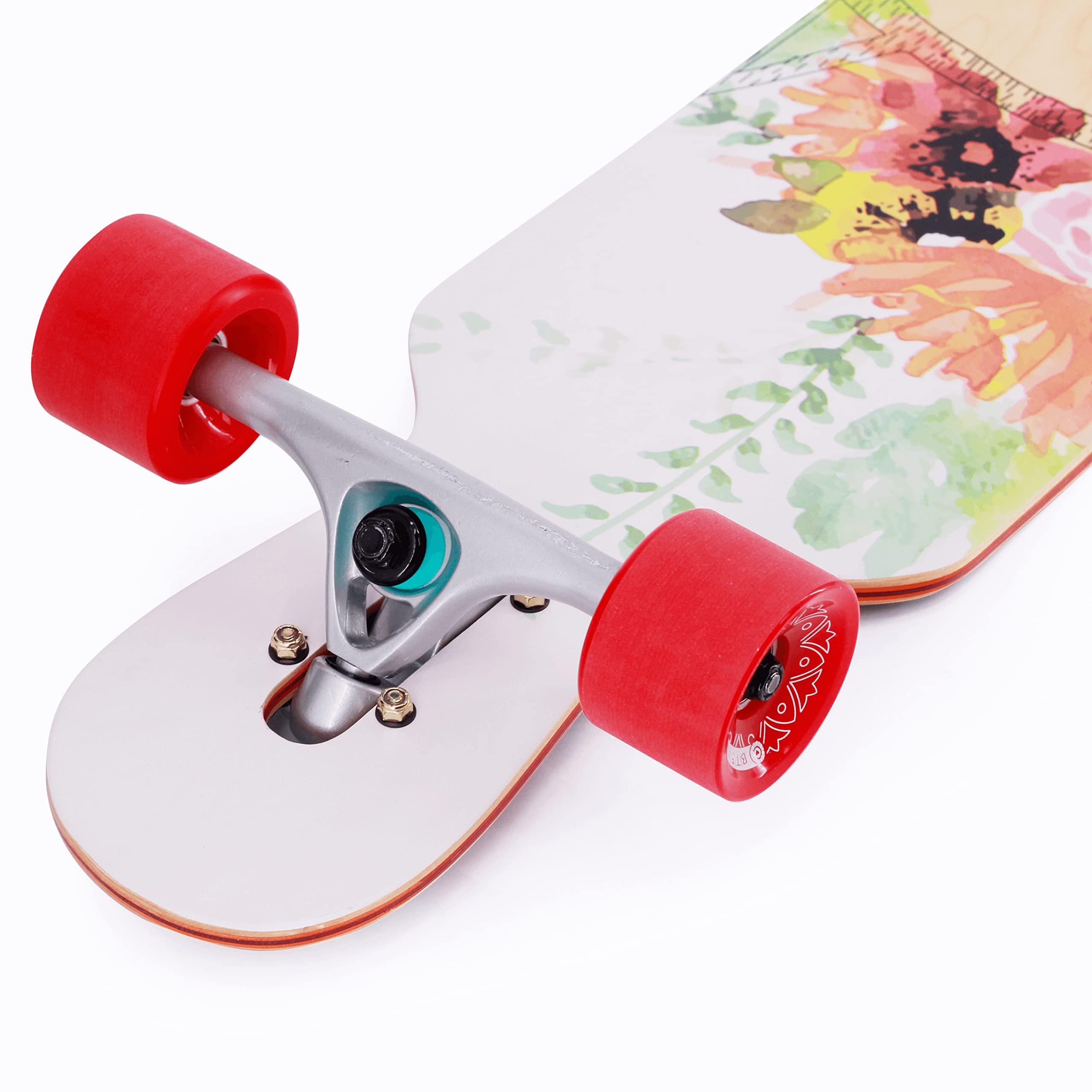 BTFL Drop-Through Longboard Skateboard für Mädchen, Komplett-Board mit ABEC 9 Kugellager, Cruiser für Anfänger und Fortgeschrittene: Chloe, Flora, Malou, Polly3, Yuva, Kayla, Keanu