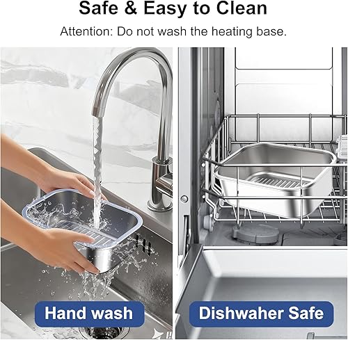 Miniatura 9 de Fiambrera eléctrica inalámbrica con calefacción, 1.5L - 6.3 tazas, 20000 mAh, recargable, inteligente, calentador de alimentos autocalentable, sin